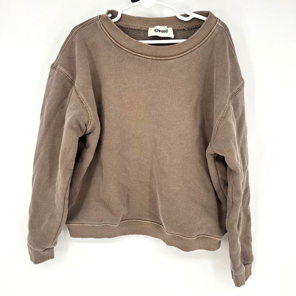Elwood Sweatshirt Kids L 8/10 Brown Crewneck